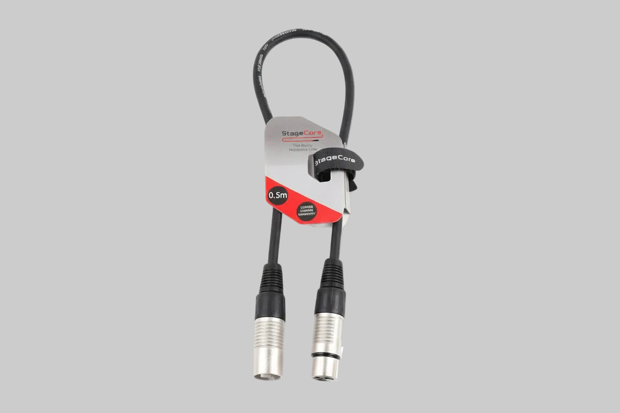XLR cable Male to Female 0.5 Meters long